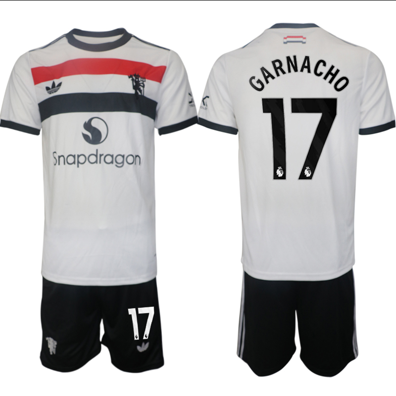 Men 2024-2025 Club Manchester United away white #17 Soccer Jersey